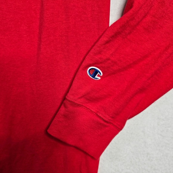 Champion Men's Red Long‎ Sleeve Crewneck T-Shirt Authentic Athleticwear Size 2XL - Picture 4 of 8